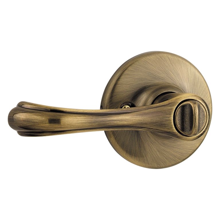 燕50 5種×10本 Kwikset Dorian Lever Privacy Door Handle Lock, Venetian Bronze