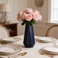 thumbnail image 5 of Matte Plastic Vase,Non Fragile Vase Decorative Art Tabletop Decoration Geometric Craft Flower Vase for Table Shelf Centerpiece Home Decor Fit for Housewarming,Weddings,Birthday,9.5in, 5 of 6