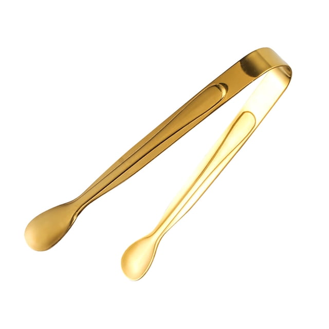 Moyic Pinzas de azúcar de acero inoxidable, recogedor de cubitos de hielo portátil de mano, Bar de Hotel para el hogar, accesorios de herramientas Barra de herramientas Oro Moyic HA002585-02