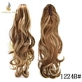 thumbnail image 2 of Jaw Claw Ponytail Thick Clip In Ponytails Hair Piece Hair Extension As Human Hair 1224B Brown Auburn & Pale Golden Blonde, 2 of 2