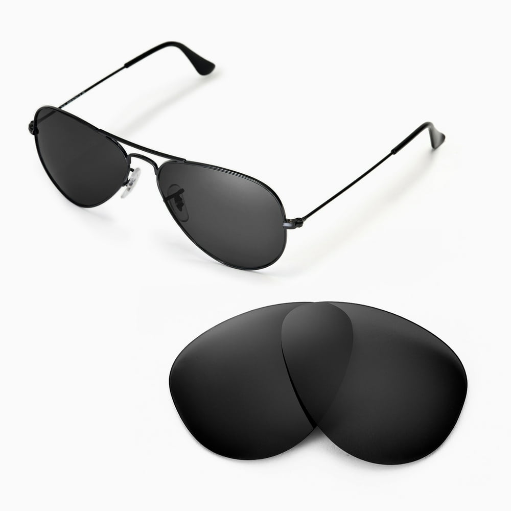 Walleva Walleva Black Polarized Replacement Lenses for RayBan