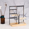 thumbnail image 5 of Uxcell Stand Holder, 4 Tier Metal Necklace Display Organizer Earring Tower for Bracelets, Rings, Earrings Black, 5 of 5