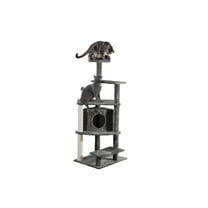 FurHaven Pet Products Tiger Tough Platform House Playground - Gray, 59.8"