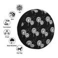 thumbnail image 4 of Honeii White Flower Dandelion Print Tire Covers, Waterproof Anti-UV Sun Snow Rain Tire Covers for Trailers, RV, Camper, SUV, Truck-15 inch, 4 of 6