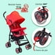 thumbnail image 3 of Carriola De Bastón Reclinable Starkids Andrómeda Rojo Rayada, 3 of 5
