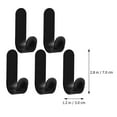 thumbnail image 2 of unbranded 5Ud Gancho Colgador Pared Aluminio Negro Organizador Multiusos Para Hogar, 2 of 7