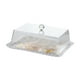 thumbnail image 1 of Cubierta de acrílico para pastel, protector de mesa de comedor, bandeja transparente para pastel, cubierta para pan, pastel Oro rectangular M, 1 of 9