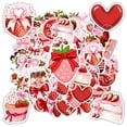 thumbnail image 6 of 35pcs Red Strawberry Stickers Bow Kids Stickers  Heart Stationery Stickers for Laptops Suitcase Fridge, 6 of 9