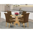 thumbnail image 4 of East West Furniture Dublin 5-piece Wood Dining Set in Oak/Dark Coffee, 4 of 4