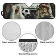thumbnail image 5 of Uorisanigo Funny Cat Driving Windshield Sun Shade for Jeep Wrangler Rubicon Sahara TJ JK JKU 2 Door & 4 Door, Sunshades Heat Shield, Aluminum Foil Structure Block UV Rays and Heat, 5 of 7