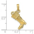 thumbnail image 2 of 14k Solid Yellow Gold Polished 3-D Large Firefighter Boot Pendant Necklace Pendant for Women, 2 of 2