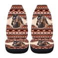 thumbnail image 5 of XYZCANDO Stylish 2-Pack Front Car Seat Covers with Horse Print - Durable Breathable All-Season Protection, 5 of 9
