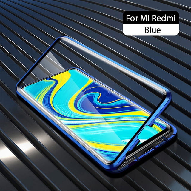 360 Magnetic Adsorption Metal Case For Xiaomi Redmi Note 9 8 7 K20 Pro 8T 9A 8A Mi Note 10 Lite Poco X3NFC F1 F2 Pro Glass Cover