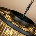 thumbnail image 5 of 9 Lights Matt Black Modern Glam Crystal Flush Mount Ceiling Lights, 5 of 6