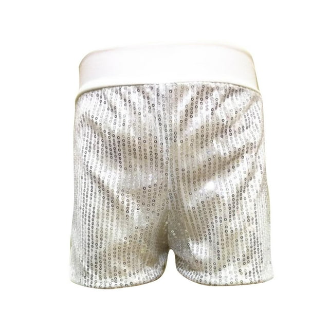 QIPOPIQ Girls Sequin Shorts High Waist Sparkly Rave Loose A Line Hot Pants Clearance