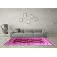 thumbnail image 3 of Ahgly Company Indoor Square Oriental Purple Traditional Area Rugs, 4' Square, 3 of 4
