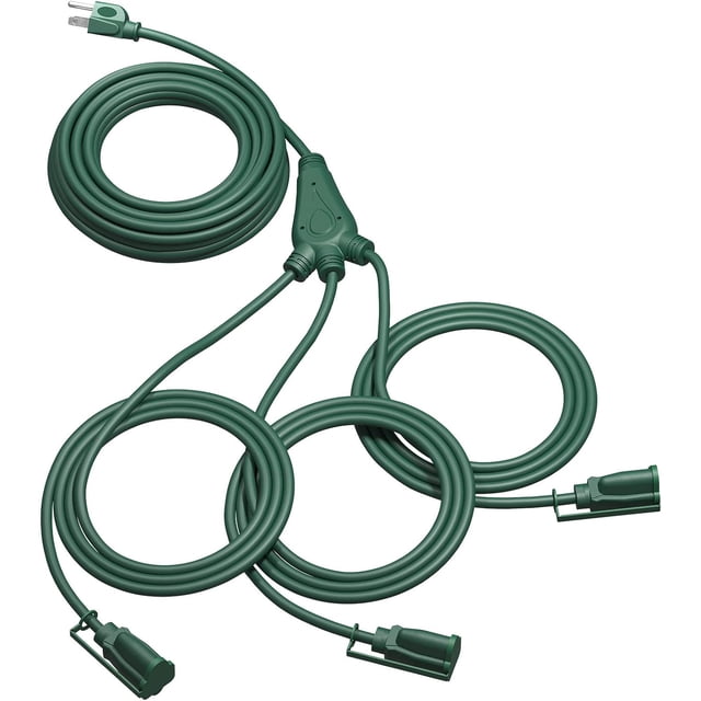 EcoNesxp Rallonge Extérieure 125V 1625W Certifiée 3 Fentes vers