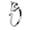 Rat, variant on Women's Stainless Steel Simple Chinese Zodiac Animal Stackable Thin Ring Vintage Patronus Open Rings Adjustable Pig