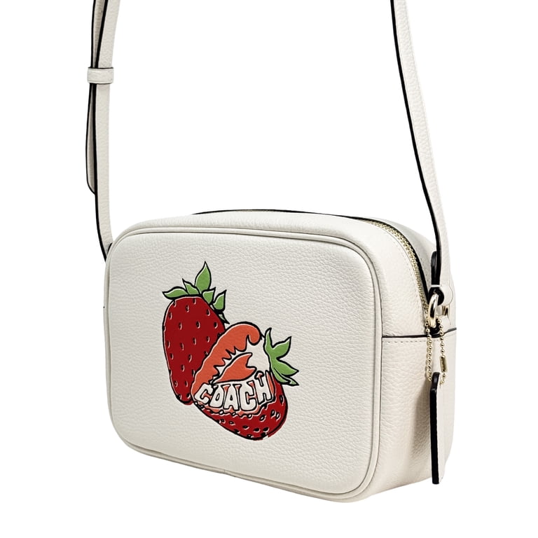 バッグ COACH Jamie Camera Crossbody ShoulderBag Coach Women's Jamie Camera Crossbody Bag with Strawberry Print