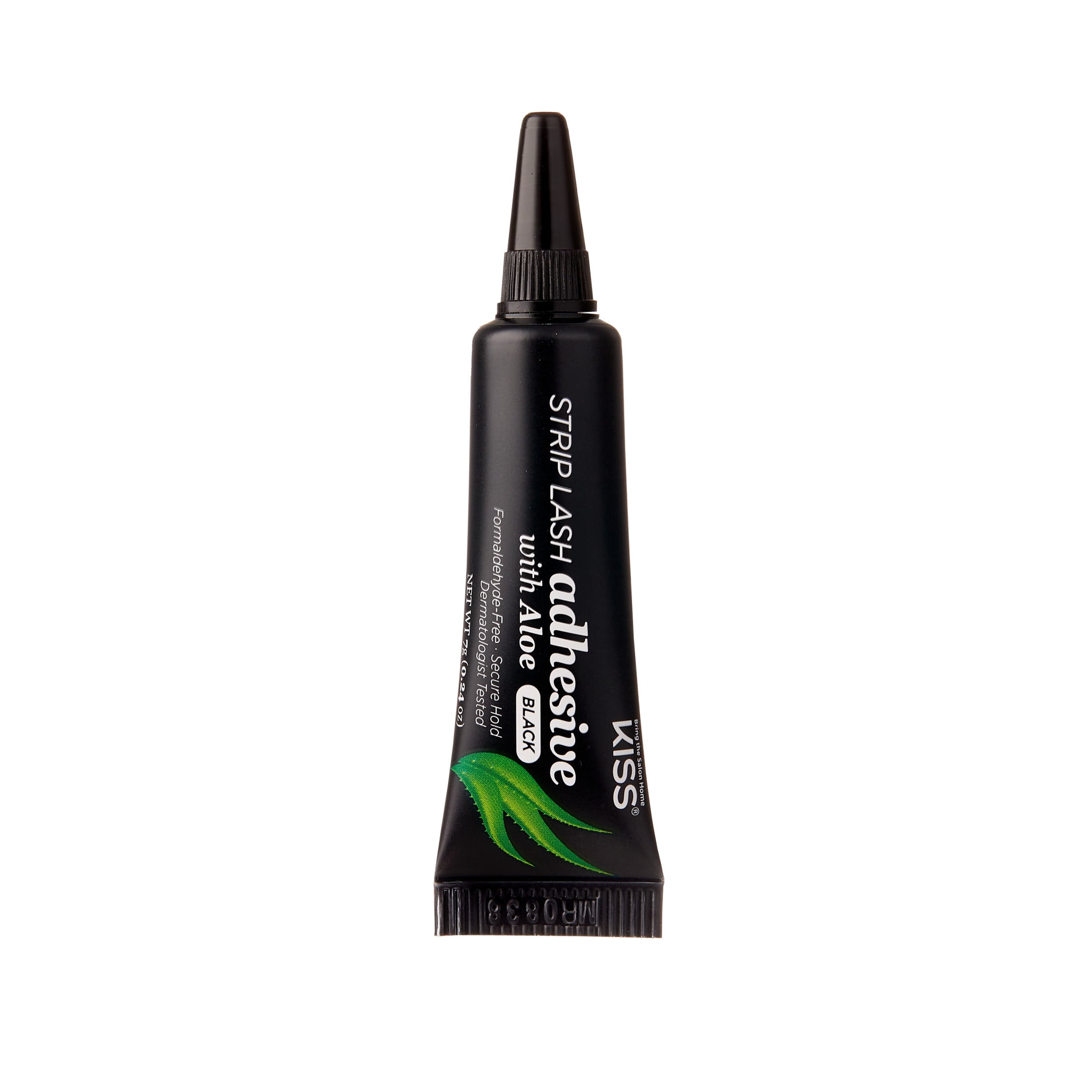 (3 pack) Kiss Strip Lash Adhesive with Aloe, Formaldehyde Free, 7g (0.24 oz.) - Black