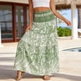thumbnail image 2 of DHFJKG Bohemian Long Skirts For Women High Waisted Flowy A-Line Maxi Skirts Summer Beach Vacation Clothes Trendy Skirt, 2 of 7