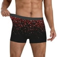 thumbnail image 2 of Kdxio Men's Boxer Briefs with Red Glitter1 Print - Comfortable and Breathable Underwear for Everyday Wear, 2 of 7