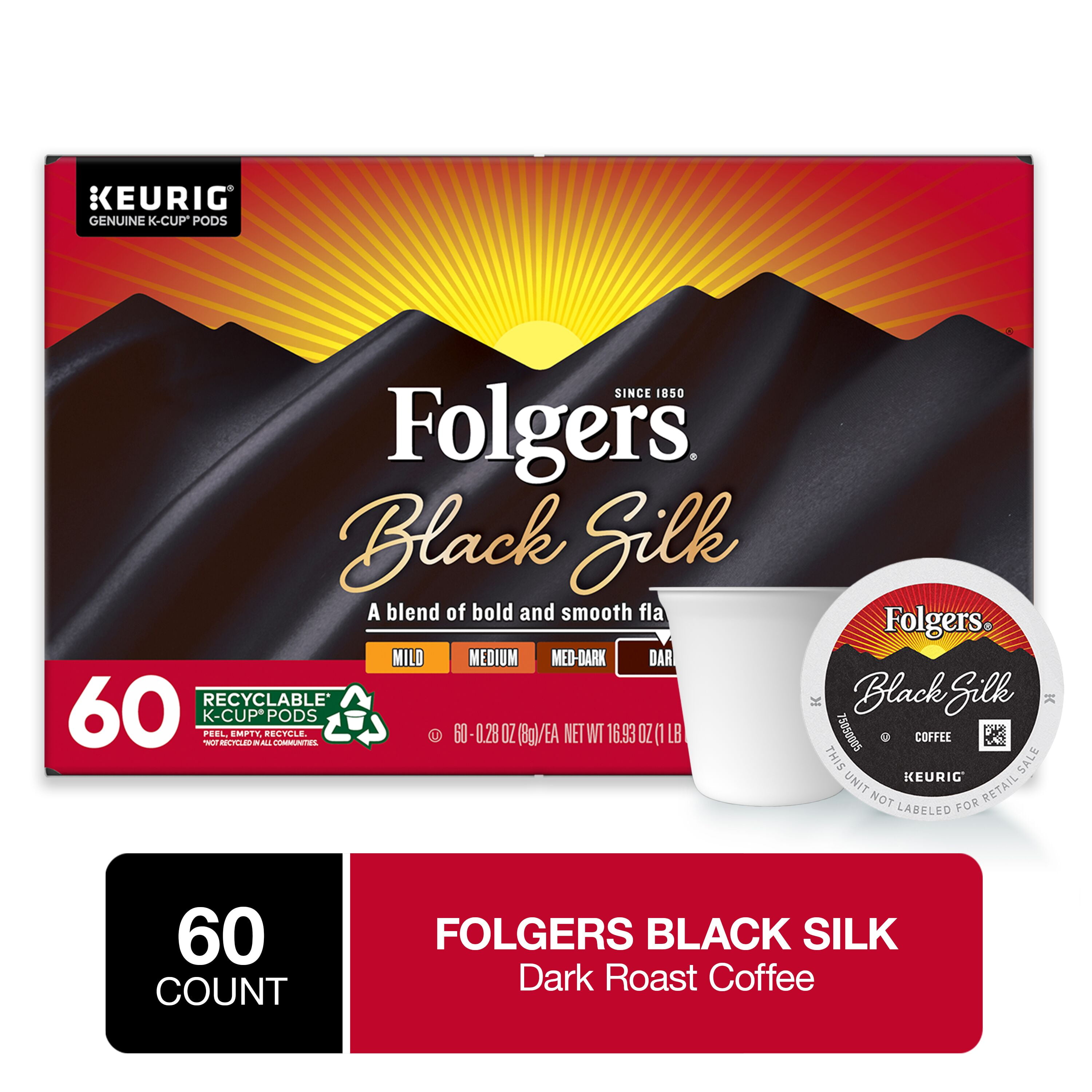 SALE／86%OFF】 FOLGERS K CUPS Folgers Black Silk Dark Roast Coffee, 128  Keurig K-Cup Pods www.smartpipe.com.br