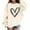 Beige, variant on Heart Print Sweatshirt for Girls Cute Oversized Long Sleeve Sweaters Preppy Crewneck Tween Girls Trendy Clothes