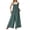 Green, variant on Plus Size Summer Jumpsuit for Women Casual Wide Leg Romper with Bohemian Style Thin Strap Sleeveless Overalls Black L
