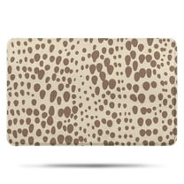 Beige and Brown Of Leopard Print Bathroom Rugs Mat,Non Slip Microfiber Bathroom Rug,Rubber Backing,Soft Bathroom Mats for Bathroom Floor,Tub and Shower,17x27in(43x68cm)