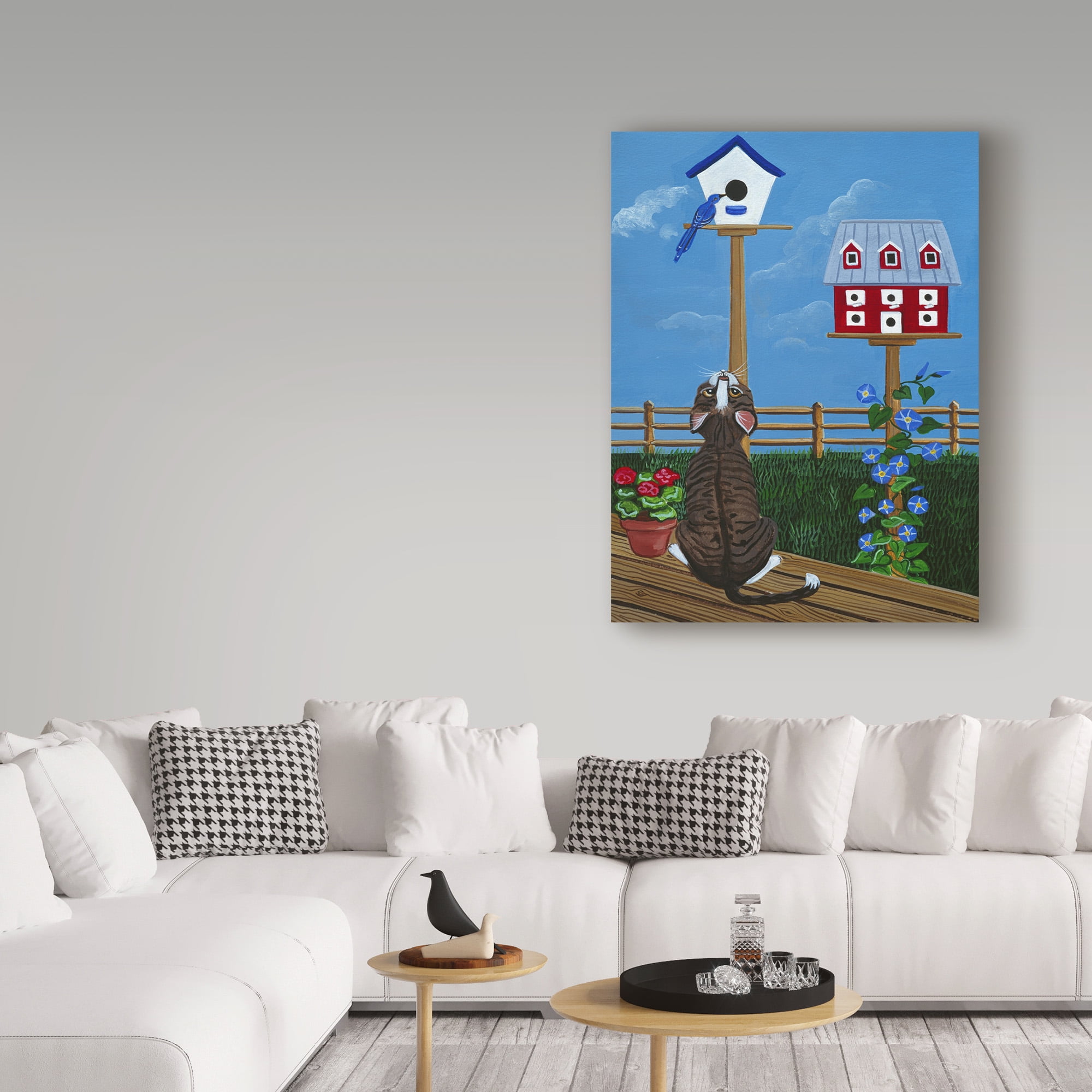 Trademark Fine Art 'Birdhouses' Canvas Art by Jan Panico