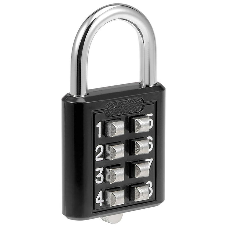Cabinet Lock with Combination, Gym Locker Lock Code, Adjustable U Shaped  Heavy Duty Cabinet Latches Combination Padlock for Locker, Closet, Double