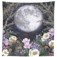 thumbnail image 1 of Tapiz de pared con diseño floral de luna llena, 150 x 100 cm, microtela, 1 of 3