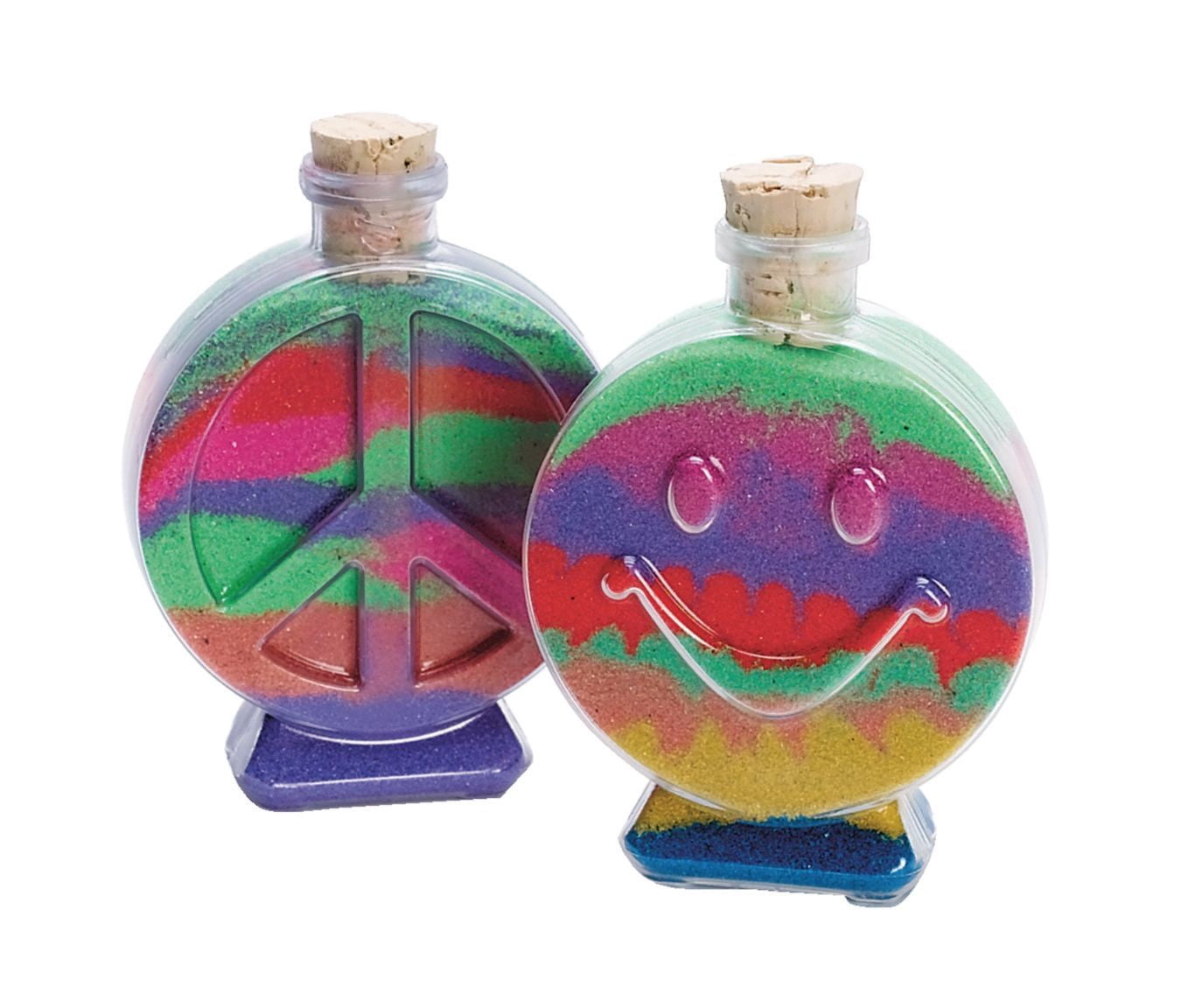 Smile and Peace Sand Art Bottle Assortment (Pack of 6)