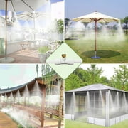 Outdoor Misting Cooling System with Advanced Filtration,50FT Misting Cooling System,15 Nozzles&Water Tap Adapter,Patio Misters for Cooling Kit,for Waterpark, Garden,Greenhouse, Canopy,Porch,Umbrella