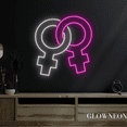 thumbnail image 2 of Glowneon Lesbian Symbol Neon Sign, Pride Symbol Led Sign, Female Sign, 2 of 5