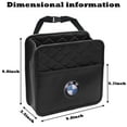 thumbnail image 2 of 2 Pack Customized Backseat Organizer Compatible with BMW - Multipurpose Hanging Storage for Cars, SUVs, Minivans & Trucks - Black PU Leather, Large Capacity, 2 of 7