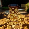thumbnail image 5 of Colorful Sunflower Glow Solar Garden Lantern, Solar Outdoor Hanging Light Dragonflys Elementl Solar Light, Hanging Sunflower Lantern Lights with Colorful Projection, Outdoor Waterproof, Yard, 5 of 5