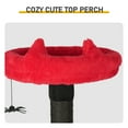 thumbnail image 5 of 53" Large Cat Tree, Gothic Cat Tower with Padded Perch, Spacious Condo, Comfy Hammock, Scratching Post, Hanging Toy for Indoor Cats, Red & Black, 5 of 14