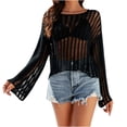 thumbnail image 2 of Dwaogom Women's Fashion Sleeveless Round Neck Solid Color Loose Tops Blouse Knitted Vest Bardot Blouse Long Tops For Leggings Womens Oversized Tops, 2 of 7