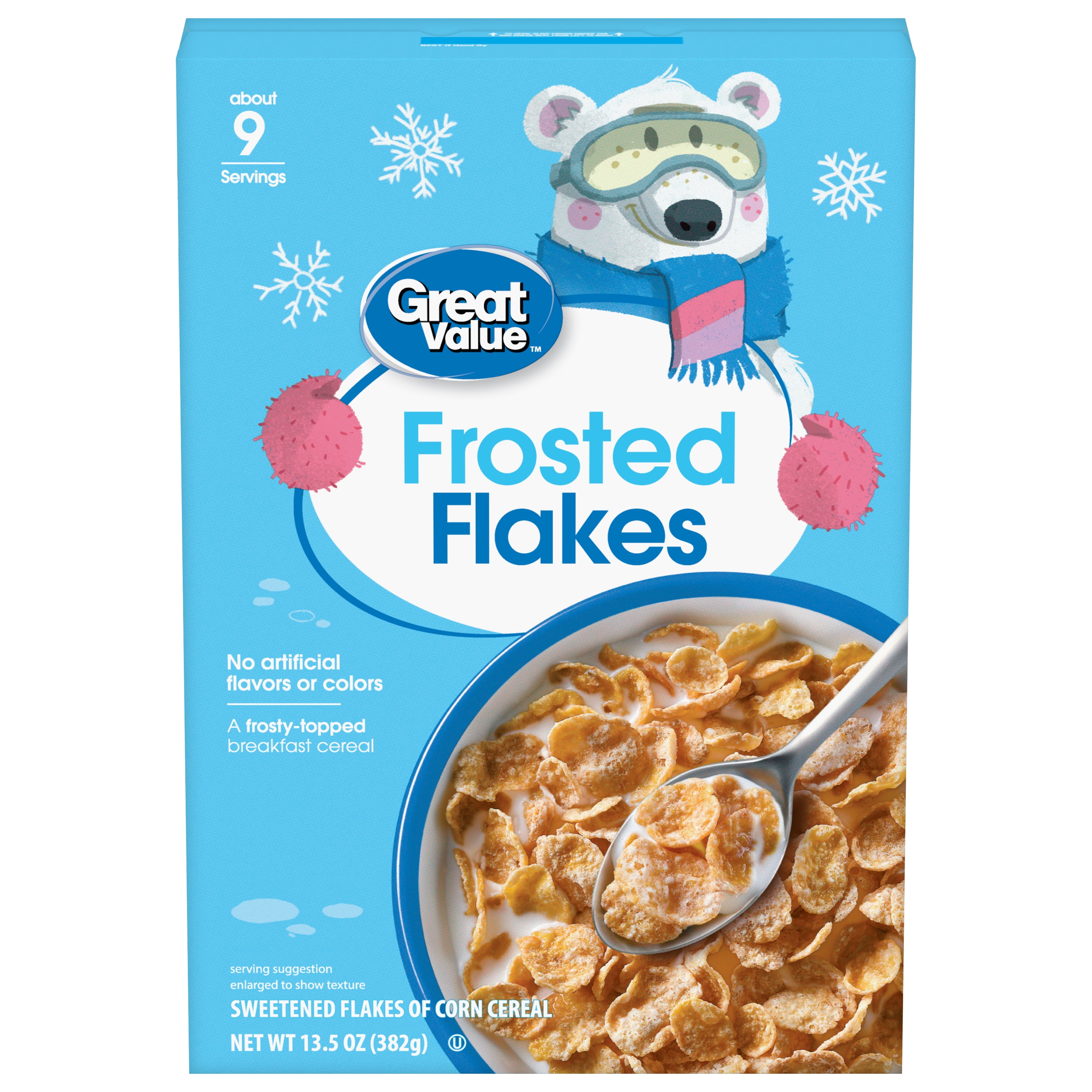 Great Value Frosted Flakes Cereal, 13.5 oz