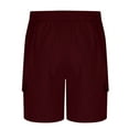 thumbnail image 6 of YLSDY Womens Cargo Hiking Shorts Summer Running Drawstring Big and Tall Summer Cargo Shorts with Pockets Wine XXXL, 6 of 7