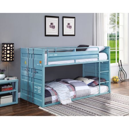 Twin/twin Bunk Bed With Metal Construction And No Side Storage In Color 47.21 In. Product Height