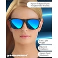 thumbnail image 7 of grinderPUNCH Mens and Womens Polarized Sunglasses UV400 Protection Classic Retro Driving Sun Glasses Trendy Fashion Shades - Blue, 7 of 7
