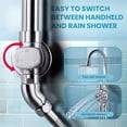 thumbnail image 3 of Wowow Wall Bar Shower Kit 1-Spray 8 in. Round Rain Shower Head with Hand Shower in Brushed Nickel (Valve Not Included), 3 of 8