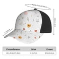 thumbnail image 2 of Curved Design Along The Top Of The Baseball Cap Reinforced Adjustable Breasted Four Seasons Available Flower Bee, 2 of 8