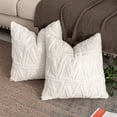 thumbnail image 4 of Fundas de almohada decorativas de terciopelo suave para casa de campo, fundas de almohada bohemias para sofá, cama, dormitorio, sala de estar (18 x 18 pulgadas) Ormromra WMPH-1588-3, 4 of 5