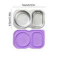 thumbnail image 3 of Leodye 1PCS Stainless Steel Bento Box with Silicone Leakproof Lid, Reusable Food Container, Meal Prep Lunch Box for office and Travel Carry - 5.51 x 3.34 x 1.37 in, 3 of 6