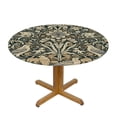 thumbnail image 3 of PIKWEEK  Fitted Round Tablecloth with Elastic Edge Wipe Clean William Morris Prints Table Cloth for Outdoor/Indoor Use, 3 of 7