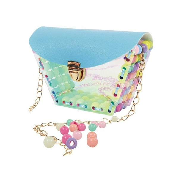 pitrice Sac Bandoulière DIY pour Filles Sac à Perles Coloré Fait